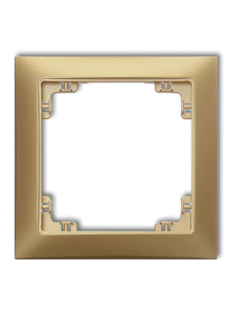 DECO Ramka uniwersalna pojedyncza z tworzywa DECO Soft złoty