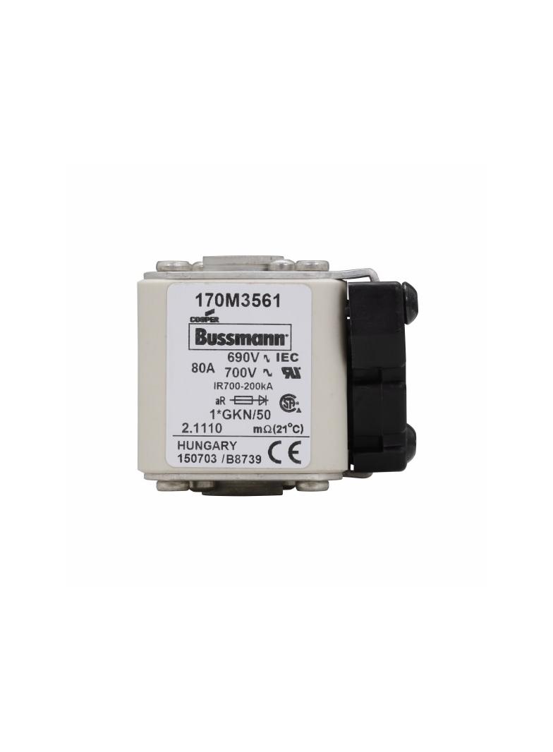 FUSE 80A 690V 1*GKN/50 AR UC Wkładka szybka 80A AC 690V rozmiar 1 45x59x51 mm aR IE 170M3561 EATON