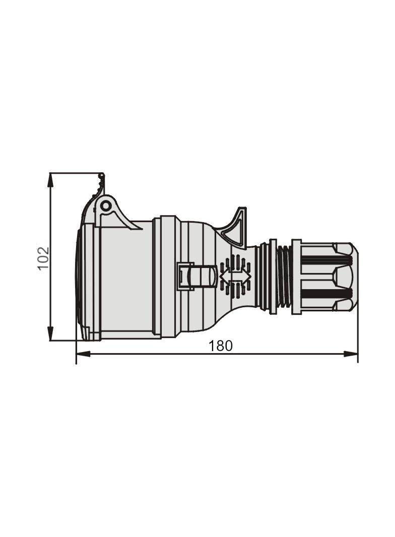 GPP 32/4 Gniazdo 32A/400V 3P+Z