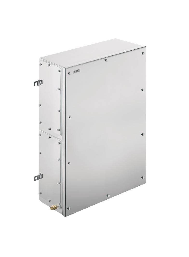 KTB FS 765015 S4E1 Metalowa obudowa iskrobezpieczna, 508 x 762 x 150 mm, element polerowany elektrolitycznie, Płytka kołnierzowa: Tak, na dole, M6 wkręty o łbie sześciok /1szt./ 1196510000 WEIDMÜLLER