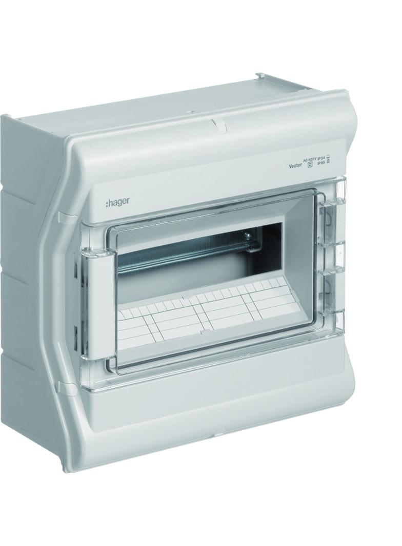 Rozdzielnica modułowa 1x12 natynkowa odporna UV IP65 Vector VE112SN HAGER