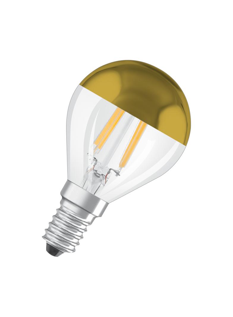 LED STAR CL P FIL Mirror Gold 37 non-dim 4W 827 E14 LAMPA LED LEDVANCE