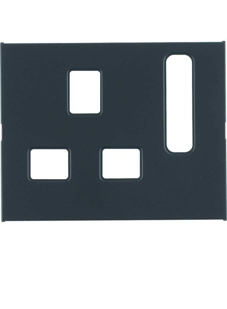 K.1 Płytka czołowa do gniazda z uziemieniem standard brytyjski, antracyt mat