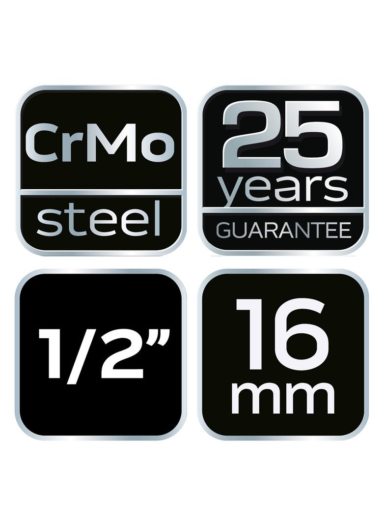 Nasadka udarowa 1/2", 16 x 38mm, Cr-Mo