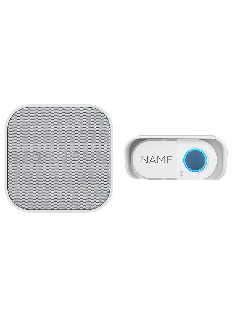 ATEL AC, dzwonek bezprzewodowy sieciowy, learning system, 38 dźwięków, 150m, biały