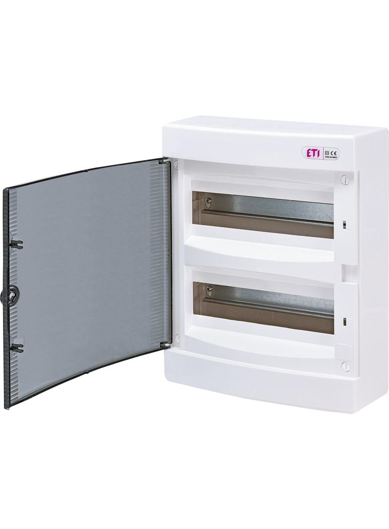 Rozdzielnica natynkowa 2x12 drzwi transparentne ECT24PT-s 001101069 ETI