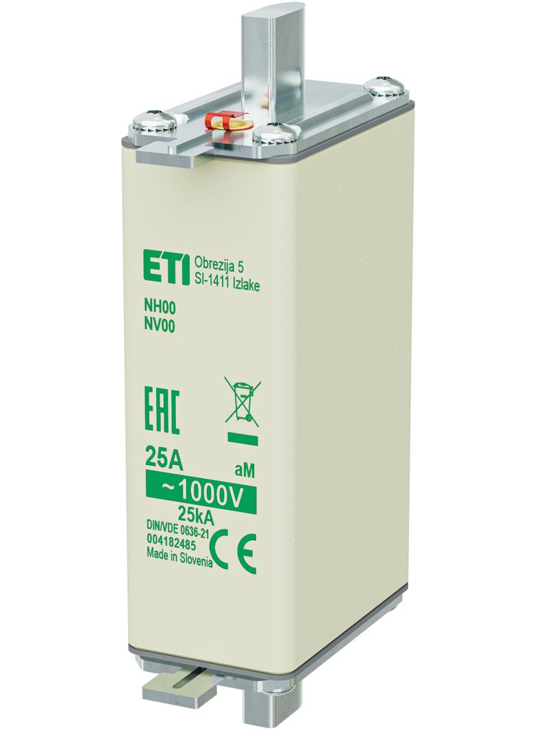Wkładka topikowa NH silnikowa NH00 85 aM 25A 1000V 004182485 ETI
