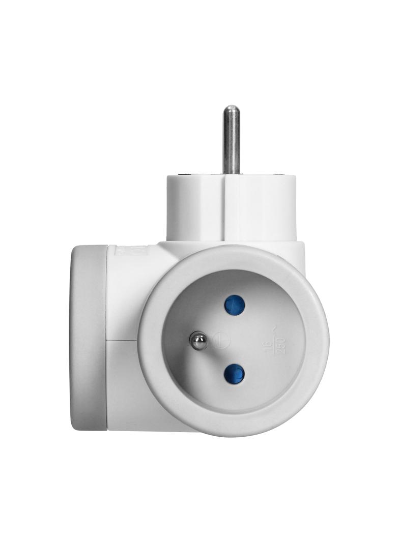 Rozgałęźnik elektryczny 2 gniazda USB + USB-C szybkie ładowanie