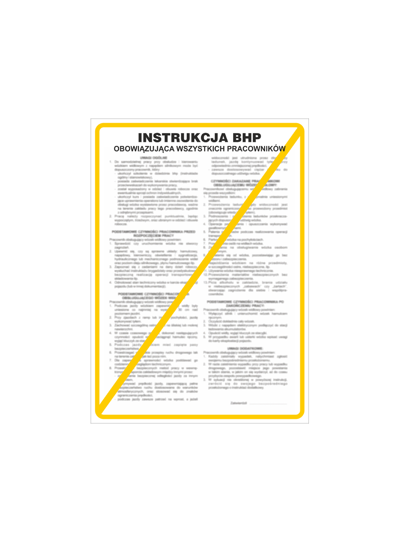 INSTRUKCJA OBOWIĄZUJĄCA WSZYSTKICH PRACOWNIKÓW PŁYTA PCV SZTYWNA