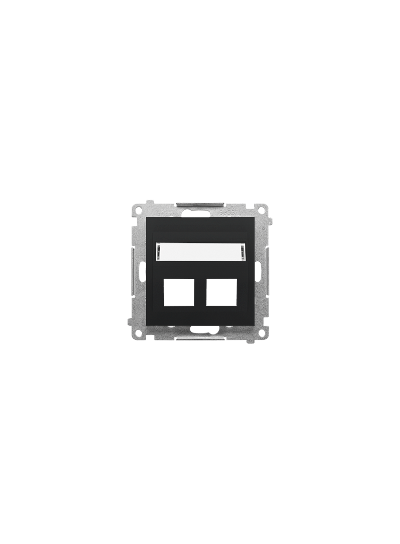 Simon 55 Gniazdo wtyczkowe z zintegrowaną ładowarką 2xUSBA Czarny mat TGZ1USB2AA.01/149 TKP2S.01/149 KONTAKT