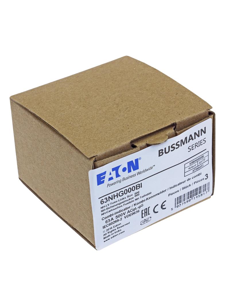 63NHG000BI Wkładka NH 63 500V GL/GG rozmiar 000 63NHG000BI EATON