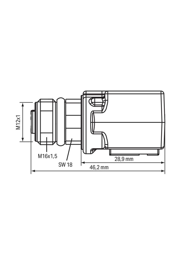 adapter gniazdo M12/gniazdo RJ45 WAGO