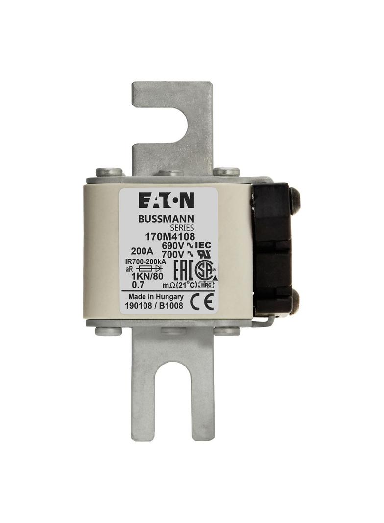 200A 690V 1KN/80 aR INDICATOR FUSE Wkładka szybka 200A AC 690V DIN 1 53x69x108 mm aR DIN 170M4108 EA