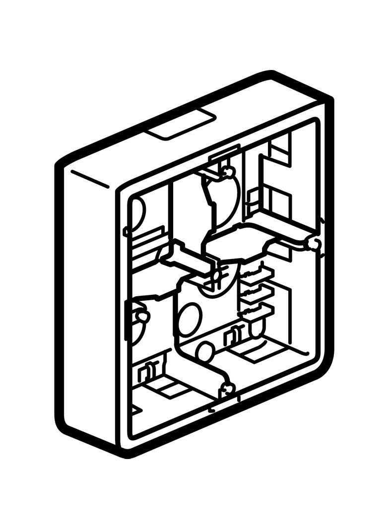 MOSAIC PUSZKA NATYNKOWA - 2X5 LUB 2X2X2 MODUŁY POZIOMO 46MM DO UCHYTU 0802 64, Legrand
