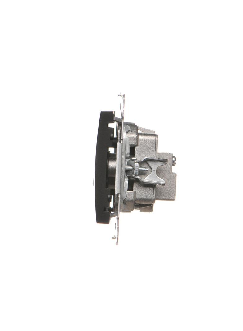 Simon 54 Gniazdo antenowe R-TV-SAT przelotowe czarny