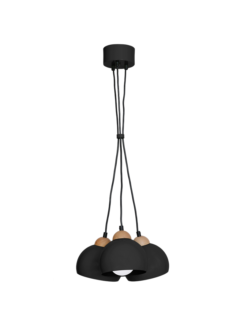 Milagro lampa wisząca Dama Black 3xE27 MLP6580