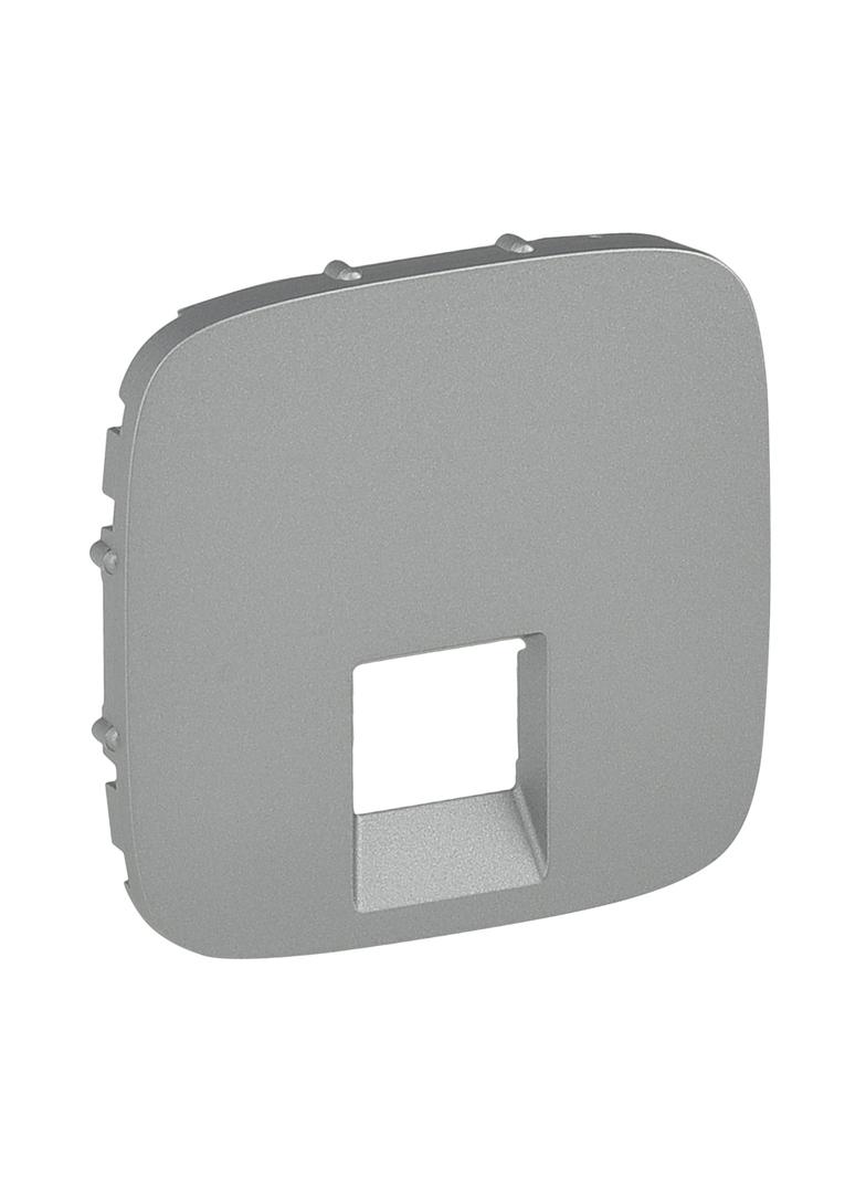 VALENA ALLURE - PLAKIETKA ALUMINIUM GNIAZDA POJEDYNCZEGO RJ11 KATEGORII 6 UTP, Legrand