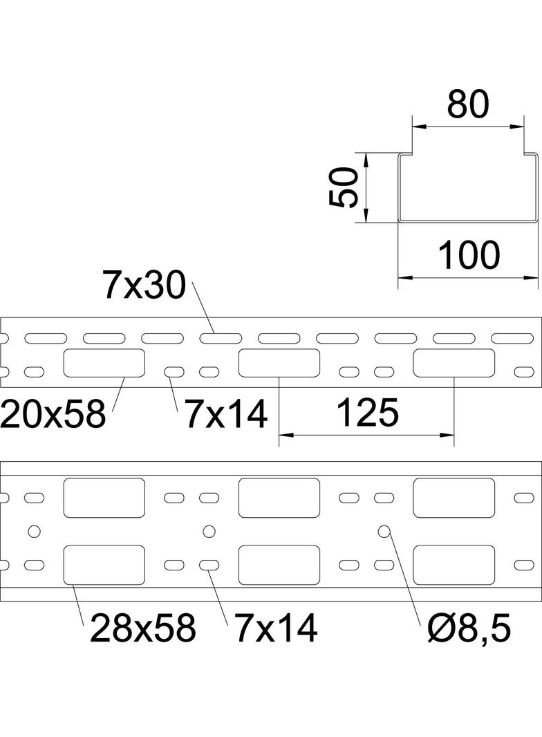 LTS 100, SZYNA NOSNA OSWIETLENIA