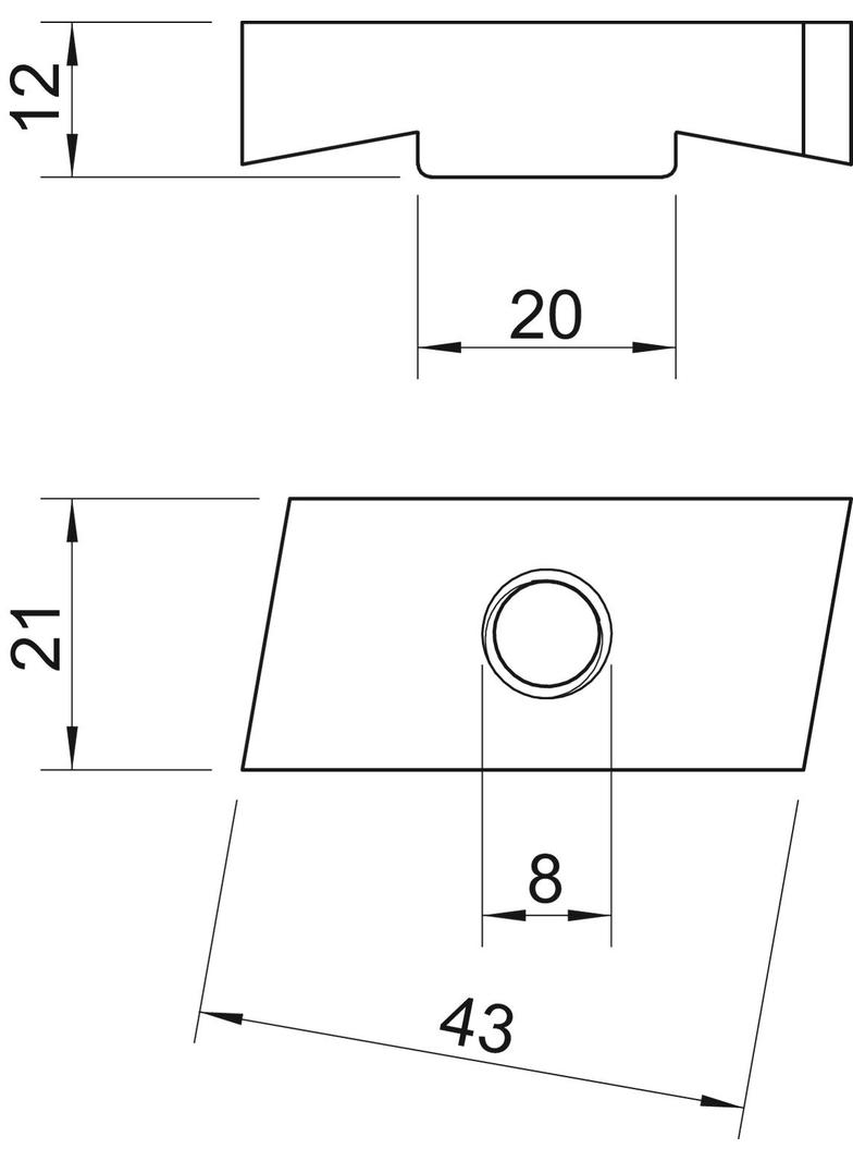 MS50SN M8 ZL Nakrętka ślizgowa