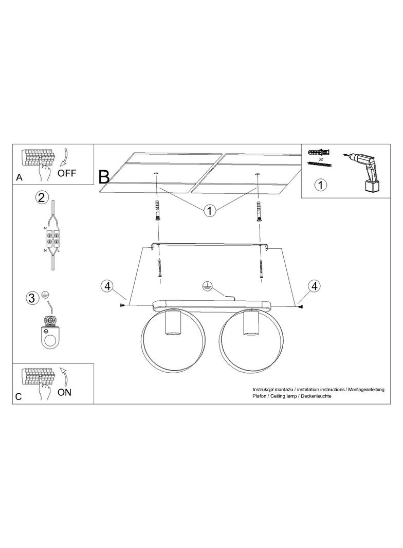 Sollux Plafon TITRAN 2 biały SL.1135
