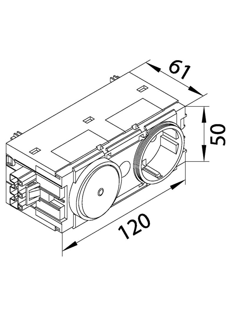tehalit.WA Gniazdo SCHUKO z przełącz. WAGO C-profil antracyt GS11009011 HAGER