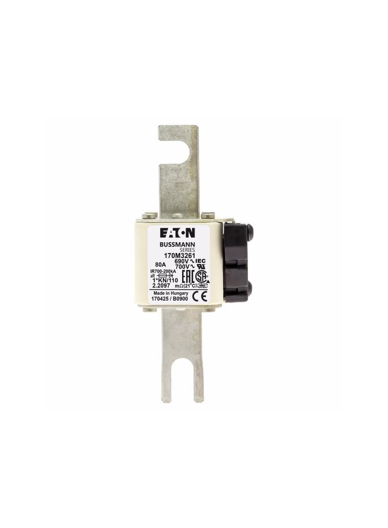 80A 690V 1*KN/110 aR INDICATOR FUSE Wkładka szybka 80A AC 690V compact DIN 1 45x58x134 mm, 170M3261