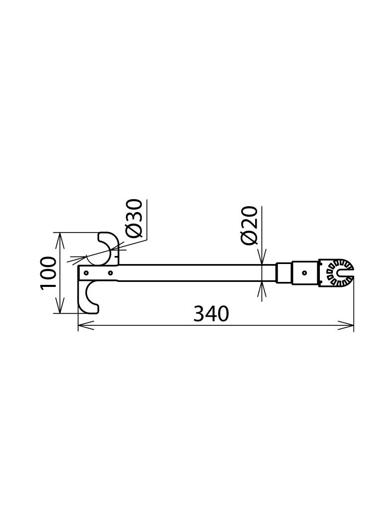 Końcówka robocza-zaczep do drążka ze złączem zębatym