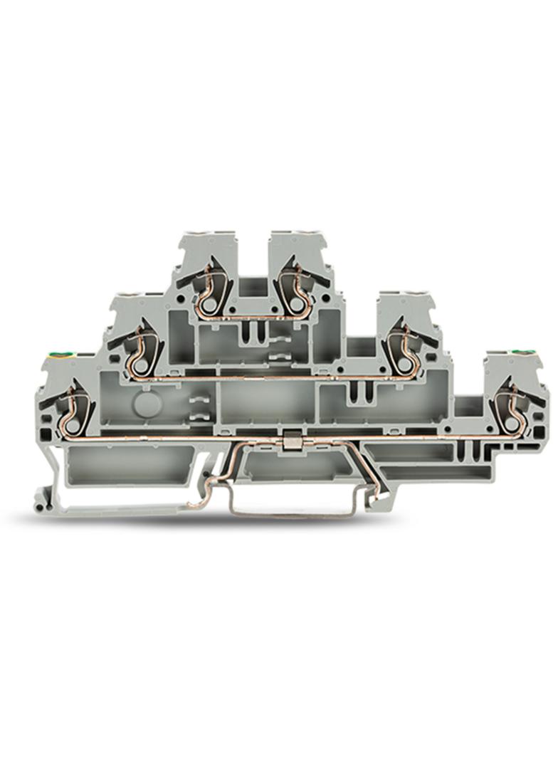 Złączka trzypiętrowa PE / N / L 2,5mm2 szara 870‑577 /50szt./ WAGO