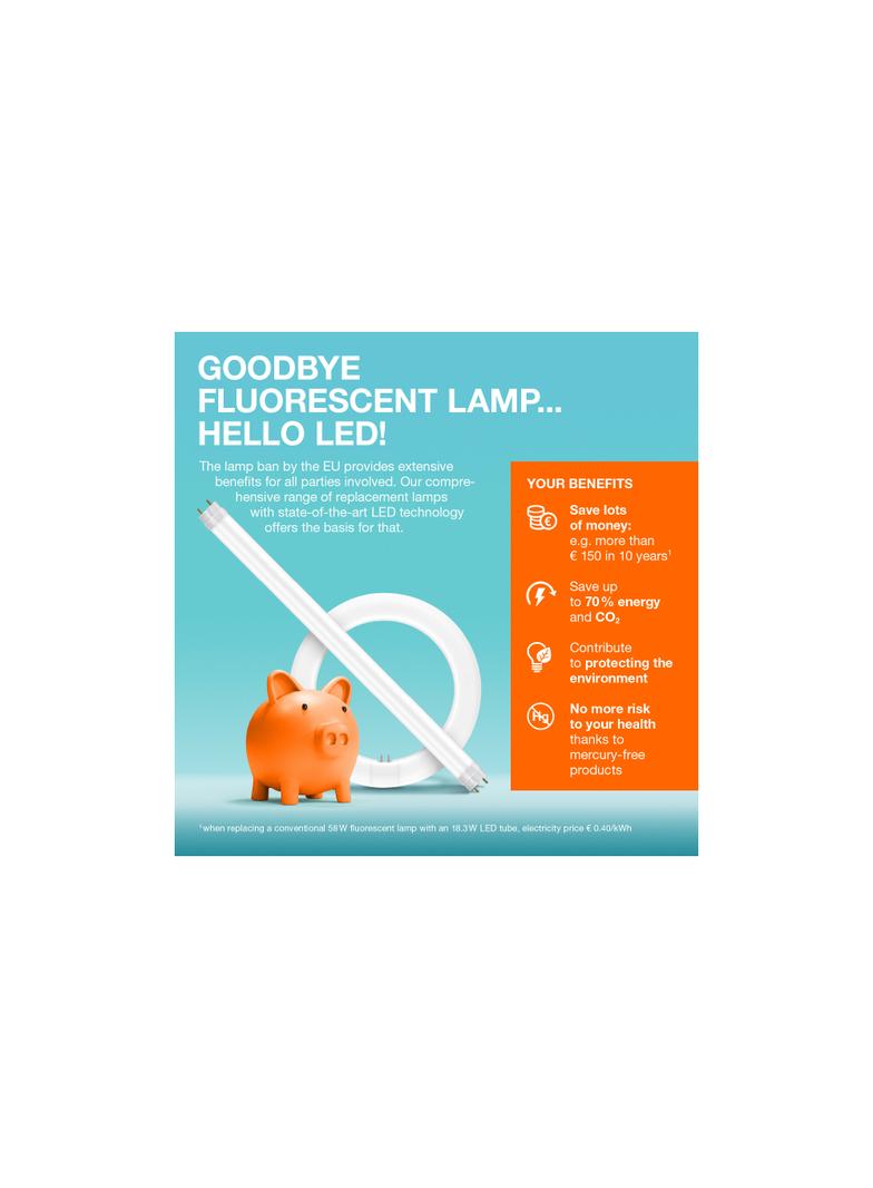 Lampa SMART WF LEDTUBE T8EM 1200 18W 865TWLEDV