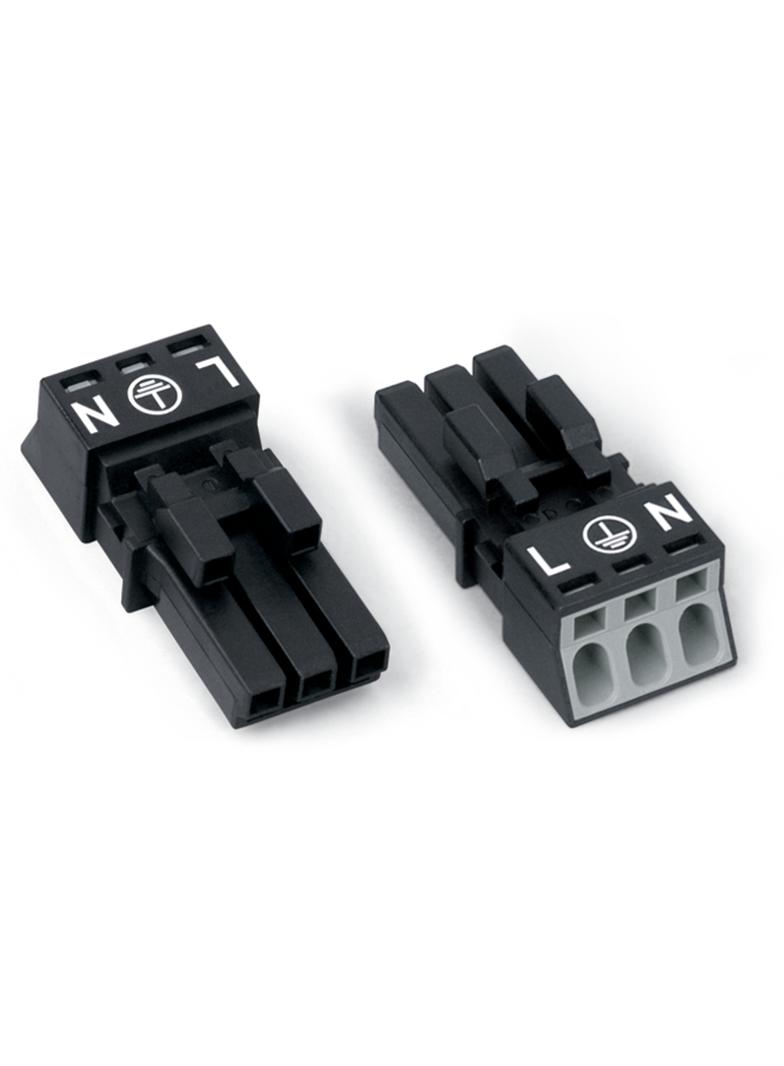 WINSTA MINI gniazdo 3-torowe czarne