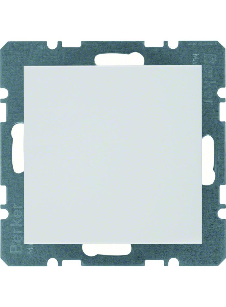 BERKER B.Kwadrat/S.1/B.3/B.7 Zaślepka z płytką czołową bez pazurków rozporowych biały 10098989 HAGER