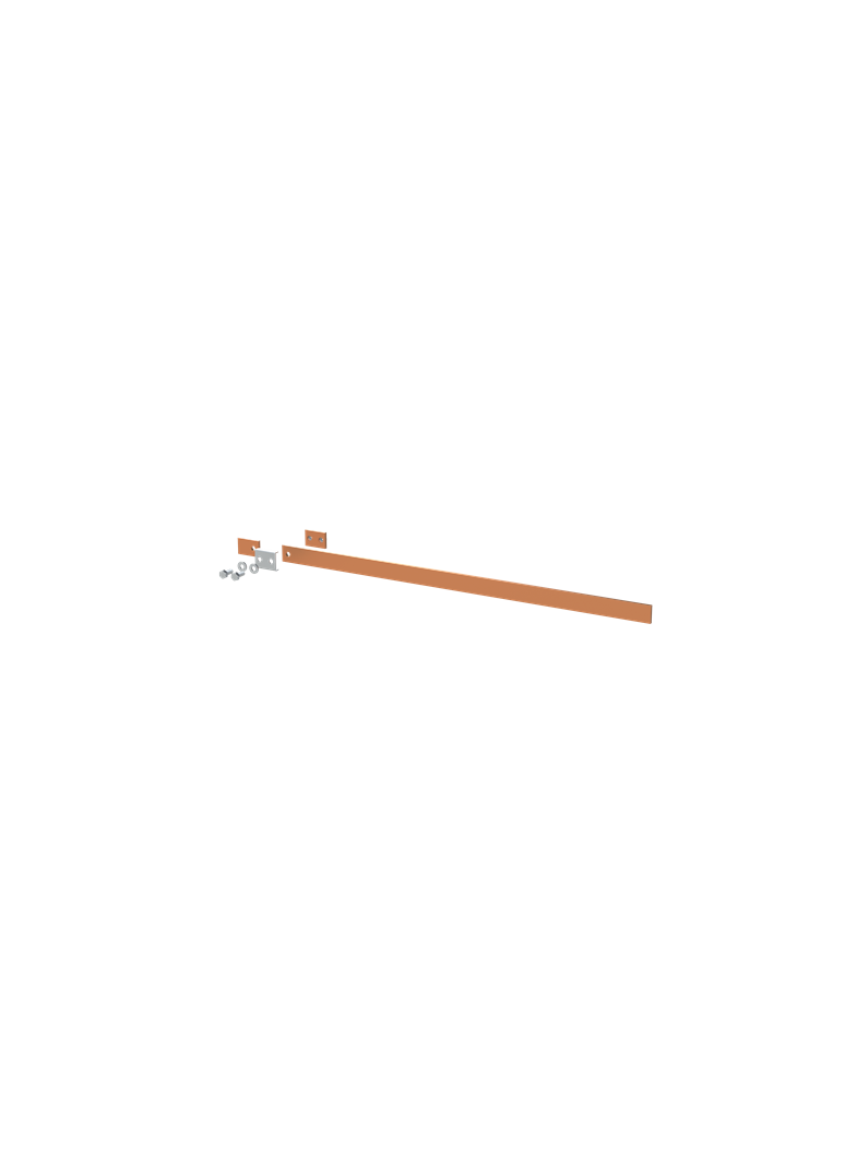 ZX2244 Szyna miedziana 30x5mm szerokość 3PW 750mm V2, A1 (do samodzielnego montażu)