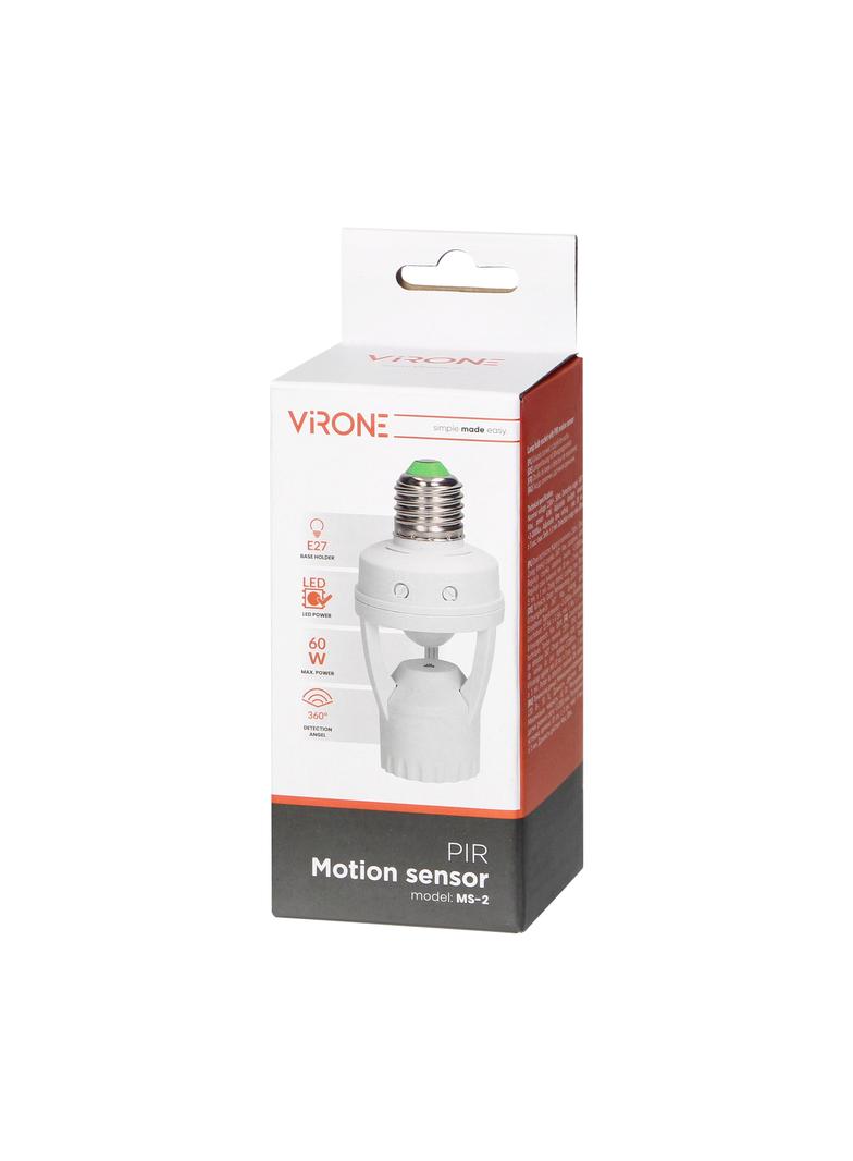 Gniazdo żarówki z czujnikiem ruchu, 360st. IP20, gwint E27, 1x60W MS-2 ORNO
