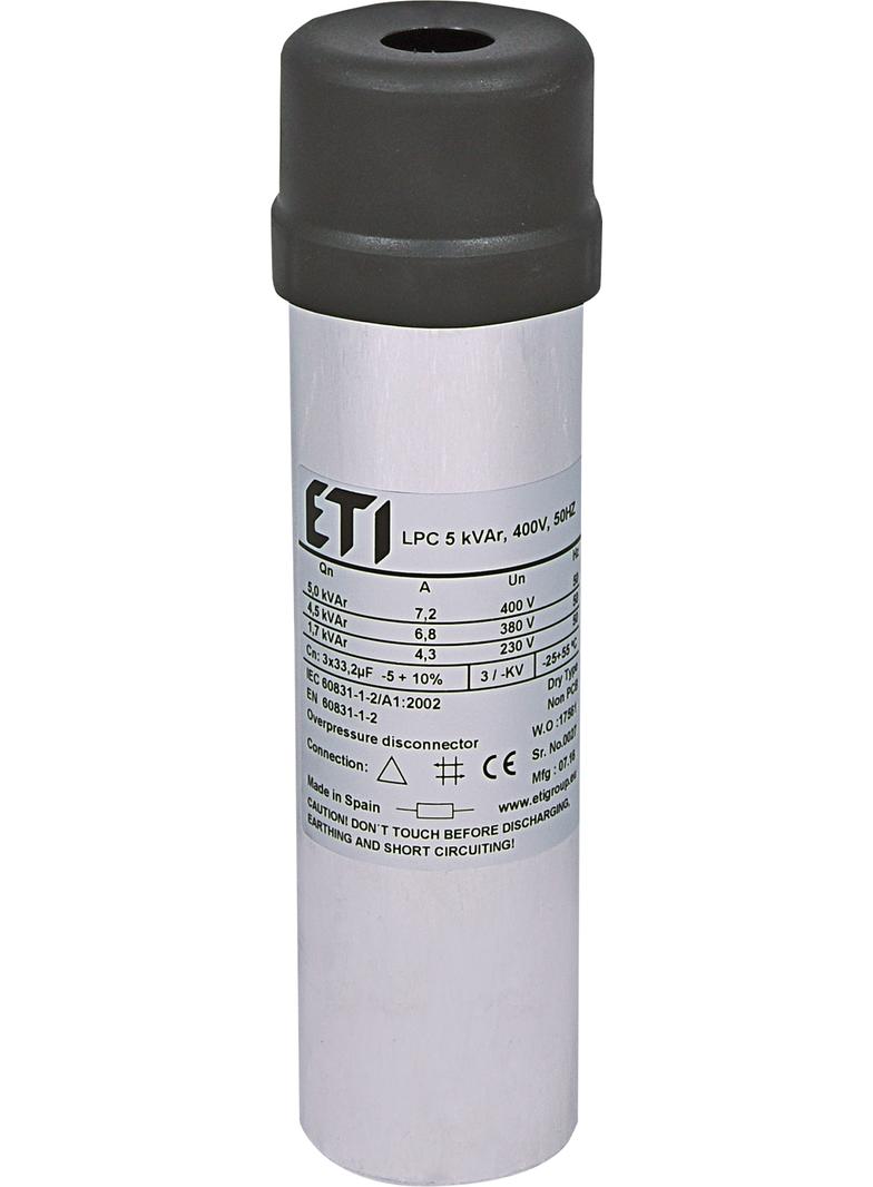Kondensator LPC 5 kVAr, 400V, 50Hz 004656705 ETI