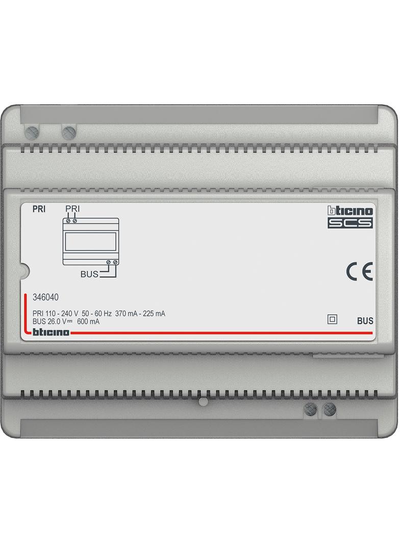 ZASILACZ SYSTEMU DOMOFONOWEGO - 0,6 A, Bticino
