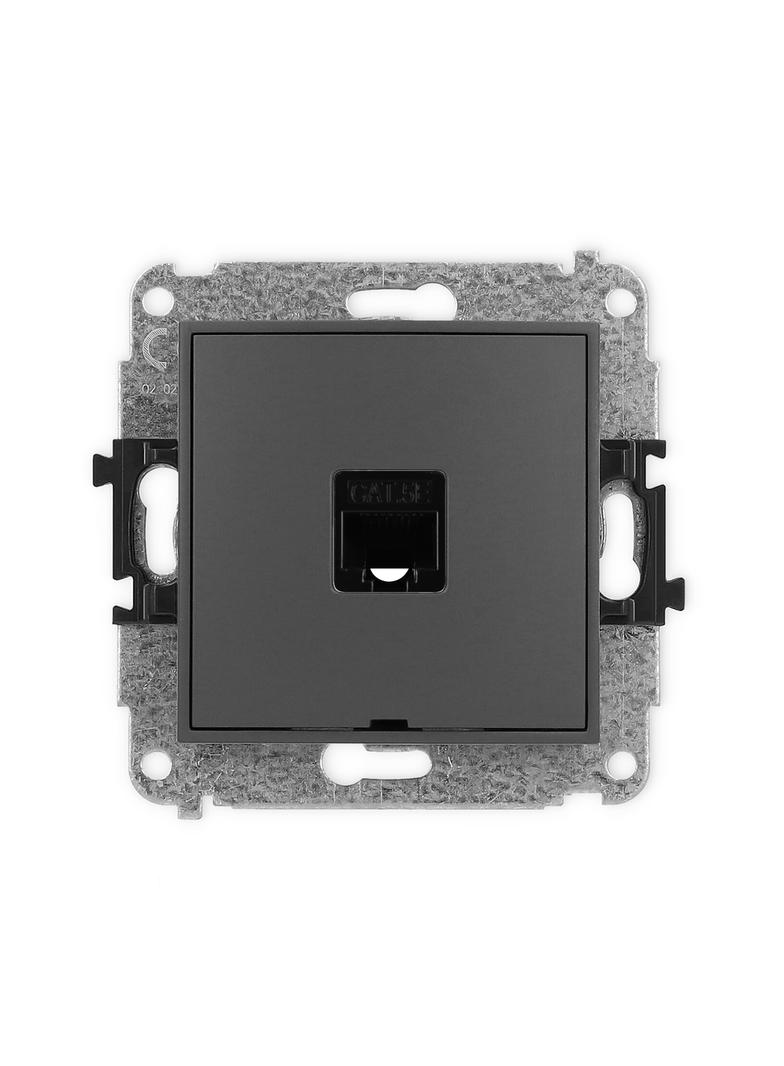 ICON Mechanizm gniazda komputerowego pojedynczego 1xRJ45, kat. 5e, 8-stykowy, bez pola opisowego gra