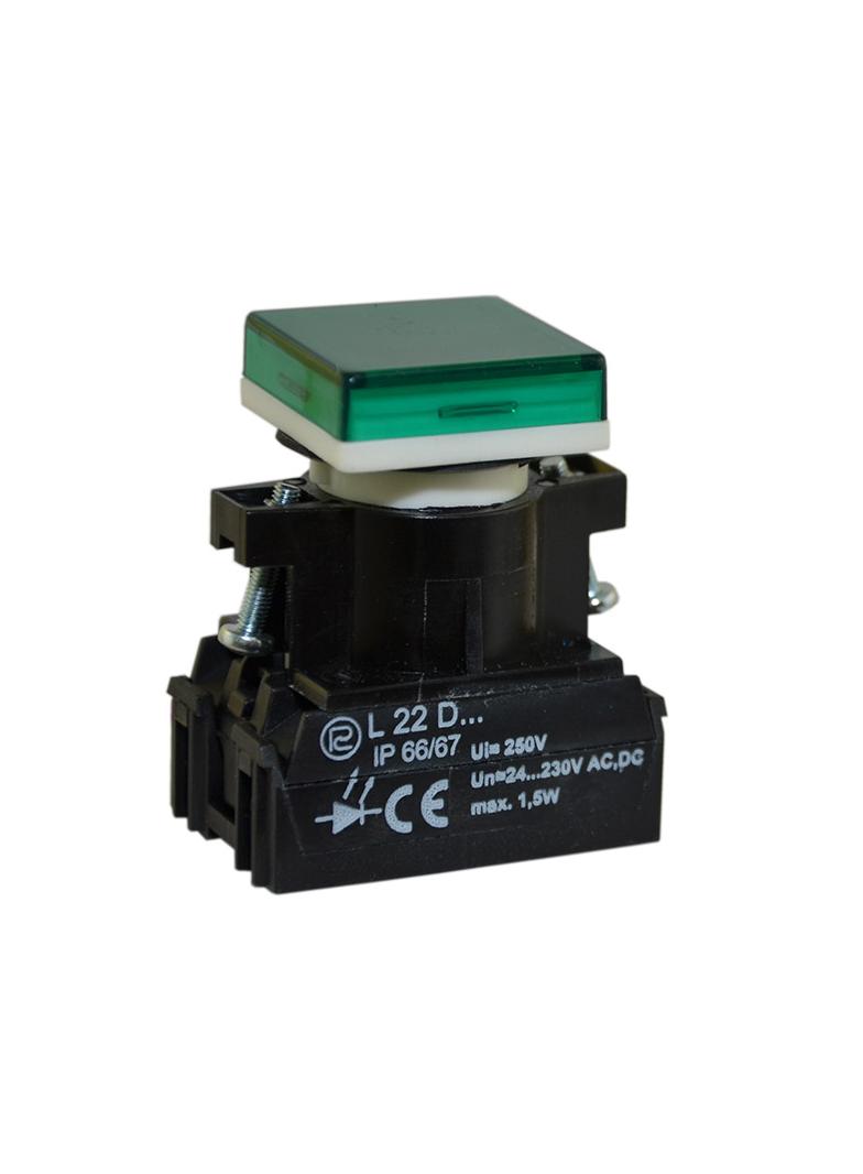 Lampka L22KD/24V-230V/W3 zielona