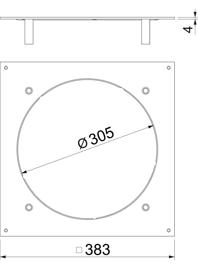 DUG 350-3 R9SL Pokrywa montażowa do wyż.obc.