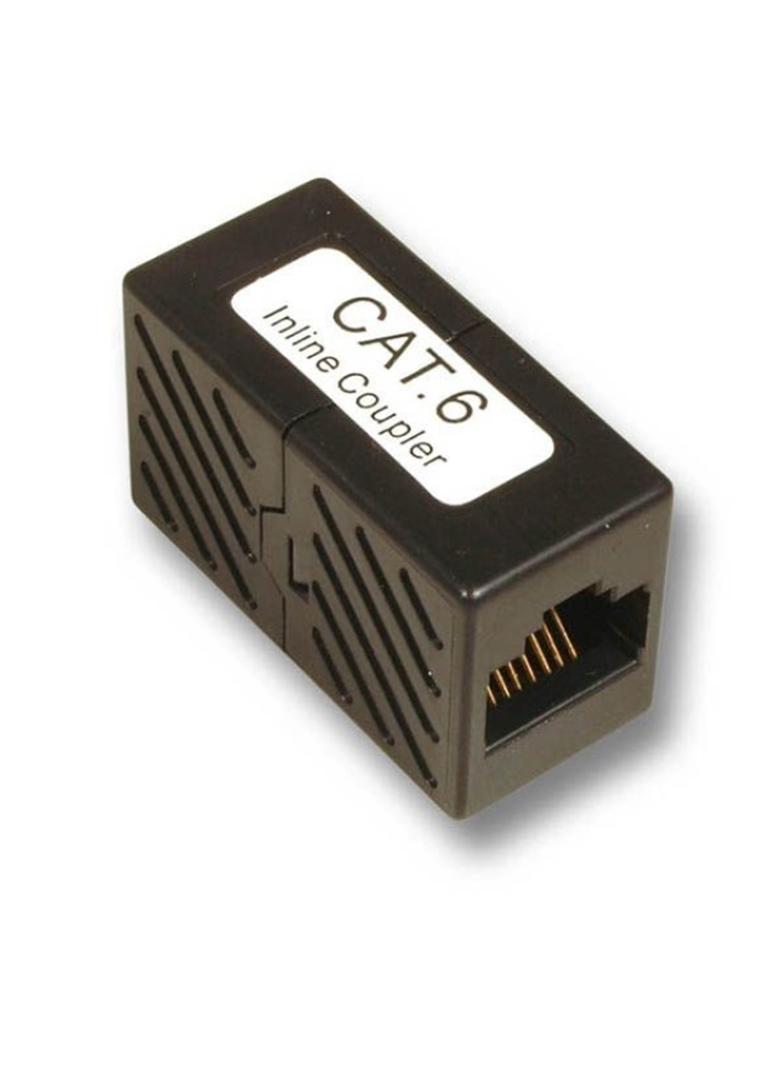 Adapter modułowy 2xRJ45 kat. 6 UTP czarny plastik