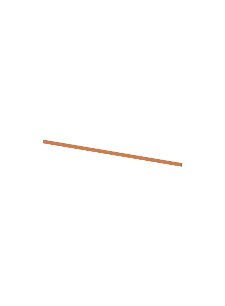 ZX2095 Szyna Cu 12x5mm, L:527mm (do samodzielnego montażu)