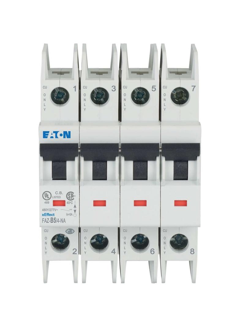 FAZ-B5/4-NA Wyłącznik nadprądowy 10kW B5A 4P 190904 EATON