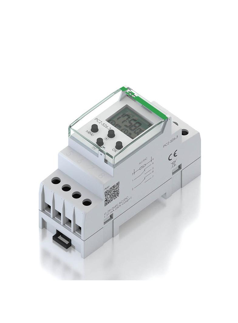 PROGRAMOWALNY ZEGAR STERUJĄCY ASTRONOMICZNY Z PRZERWĄ NOCNĄ, STYKI: 1P, I=16A, 24÷264V AC/DC, 2 MODU