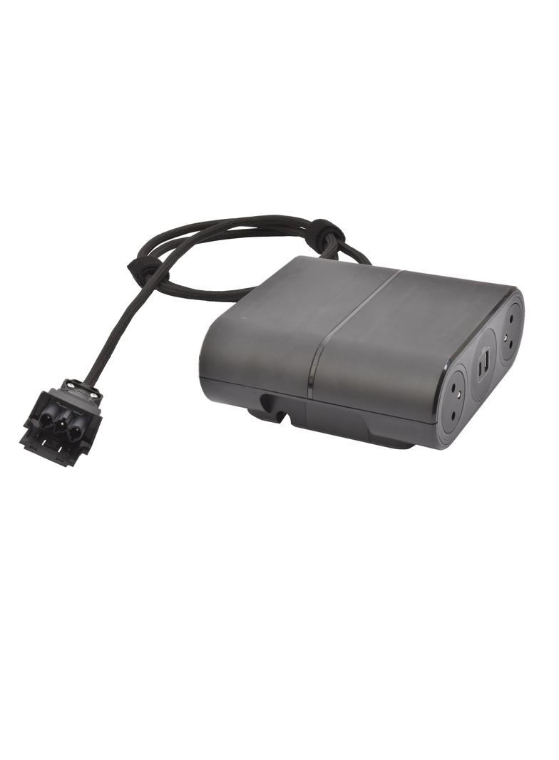 INCARA: LINK'ON - MODUŁ ROZSZERZENIA 4X2P+Z / 2XUSB A+C - 1,5 M WIELAND-CZARNY, Legrand