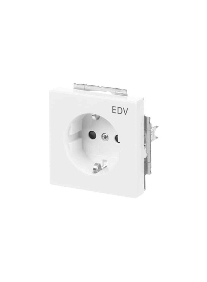 CARAT/FUTURE Gniazdo SCHUKO Z nadrukiem „EDV” Z szybkozłączami Z uziemieniem, 2P+E Z przesłonami bi 2CKA002013A5268 ABB
