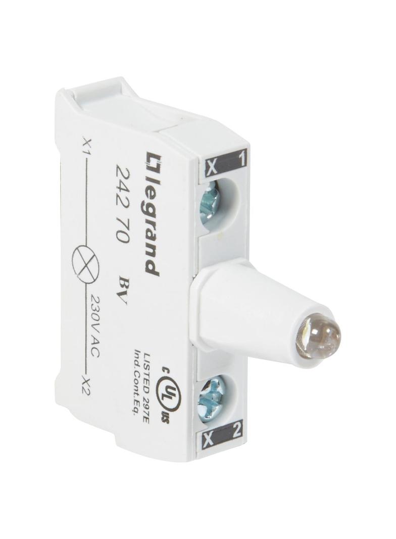 OSMOZ KORPUS Z GŁÓWKĄ Z PODŚWIETLENIEM DO PUSZKI, BIAŁA 230 V, ZACISKI ŚRUBOWE, Legrand