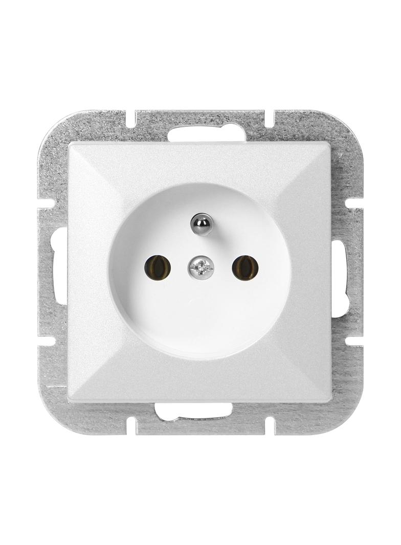 Gniazdo pojedyncze podtynkowe 2P+Z Pearl, 16A, 250V, PT-16P, biały