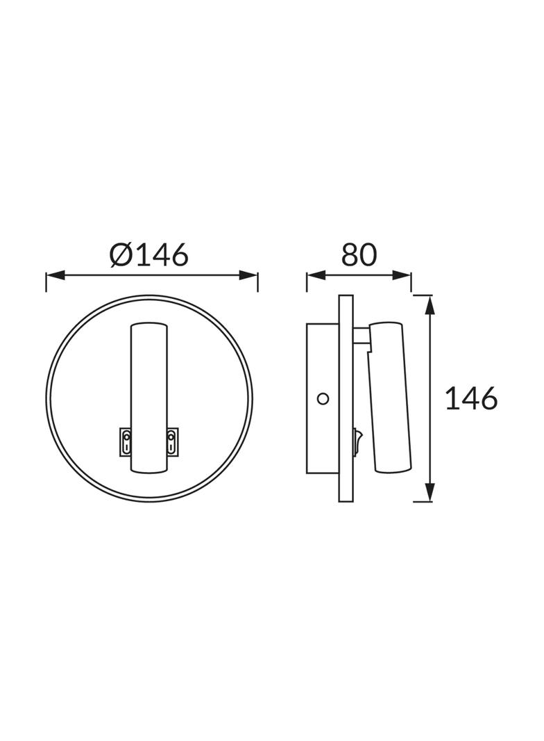 Oprawa dekoracyjna SMD LED OTELLO LED C 6W+3W BLACK 04030 IDEUS