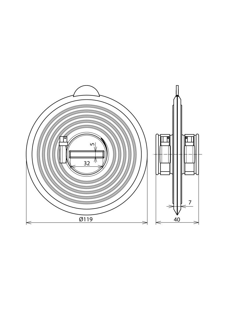 Uszczelka wodoszczelna do 1 bar na przepust dla płaskownika 30x3,5 mm, tworzywo, żółta