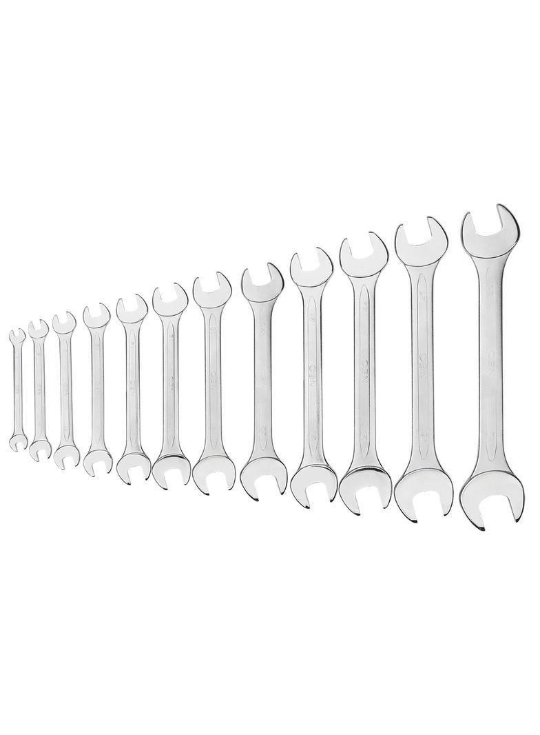 Klucze płaskie dwustronne 6-32 mm, zestaw 12 szt.