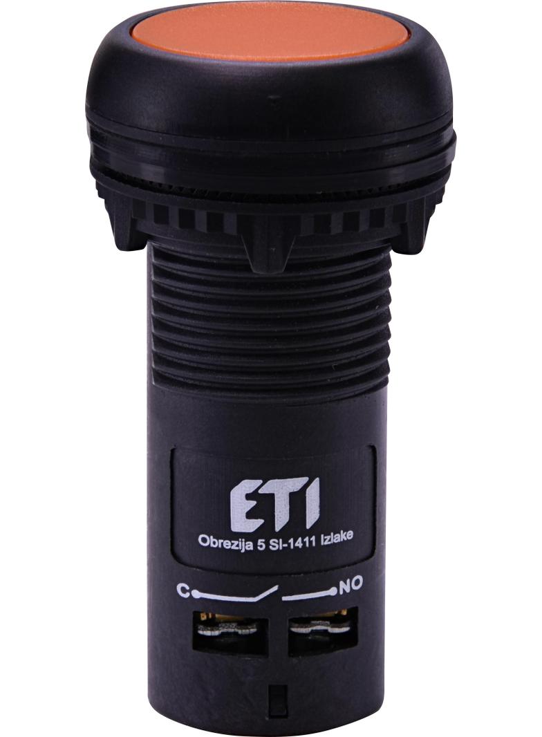 ECF-11-A - Przycisk kompaktowy z guzikiem krytym, 1NO+1NC, Pomarańczowy